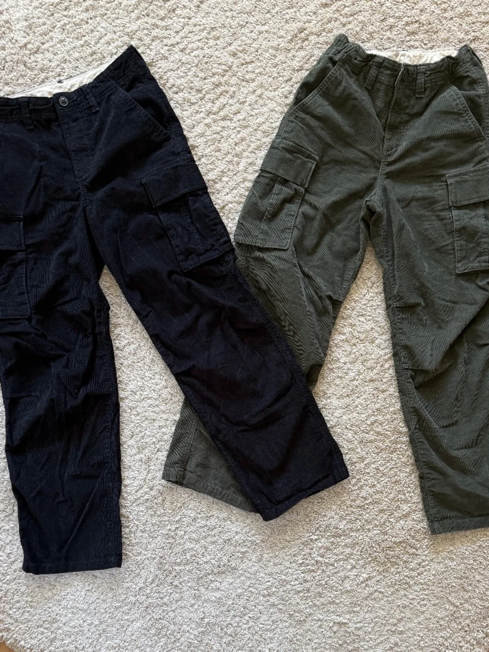 2-Pack Gap Kids Corduroy Cargo Pants Boys Size 14 Utility Olive Green